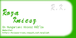 roza kniesz business card